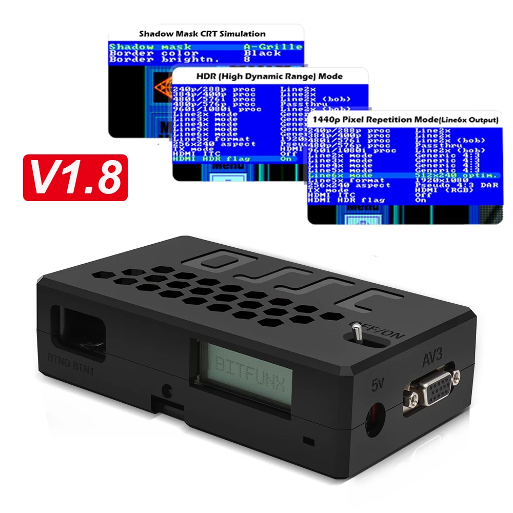 ossc-オープンソーススキャンコンバーター,v1.8,scart,コンポーネント 