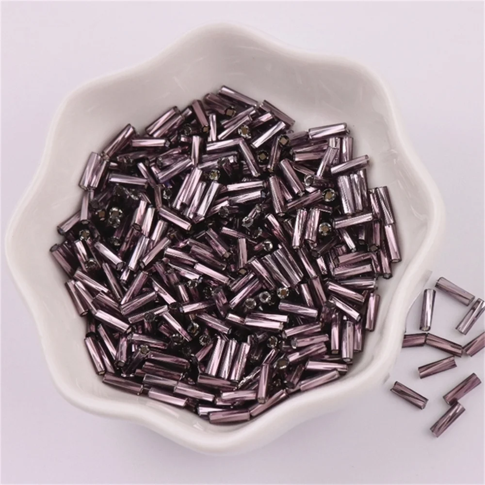 Vibrant Twisted Glass Bugle Beads for Jewelry and Garment Design (300 Pieces)