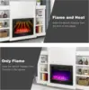 70 Inches Mantel Fireplace, 750W/1500W Electric Fireplace w/Mantel & Built-in Bookshelves,1-8H Timer 6