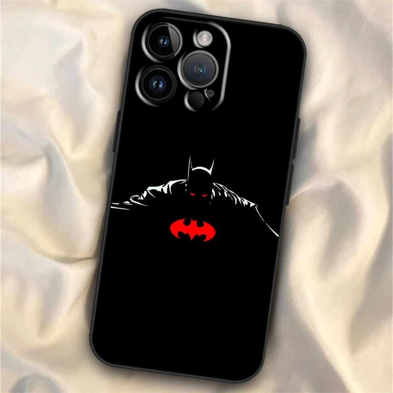 thumbnail image 1 of Funda de teléfono negra suave a prueba de golpes para Apple, b-batman Hero, iPhone 15 14 13 12 11 XS XR X 8 7 Pro Max Plus Mini, 1 of 5