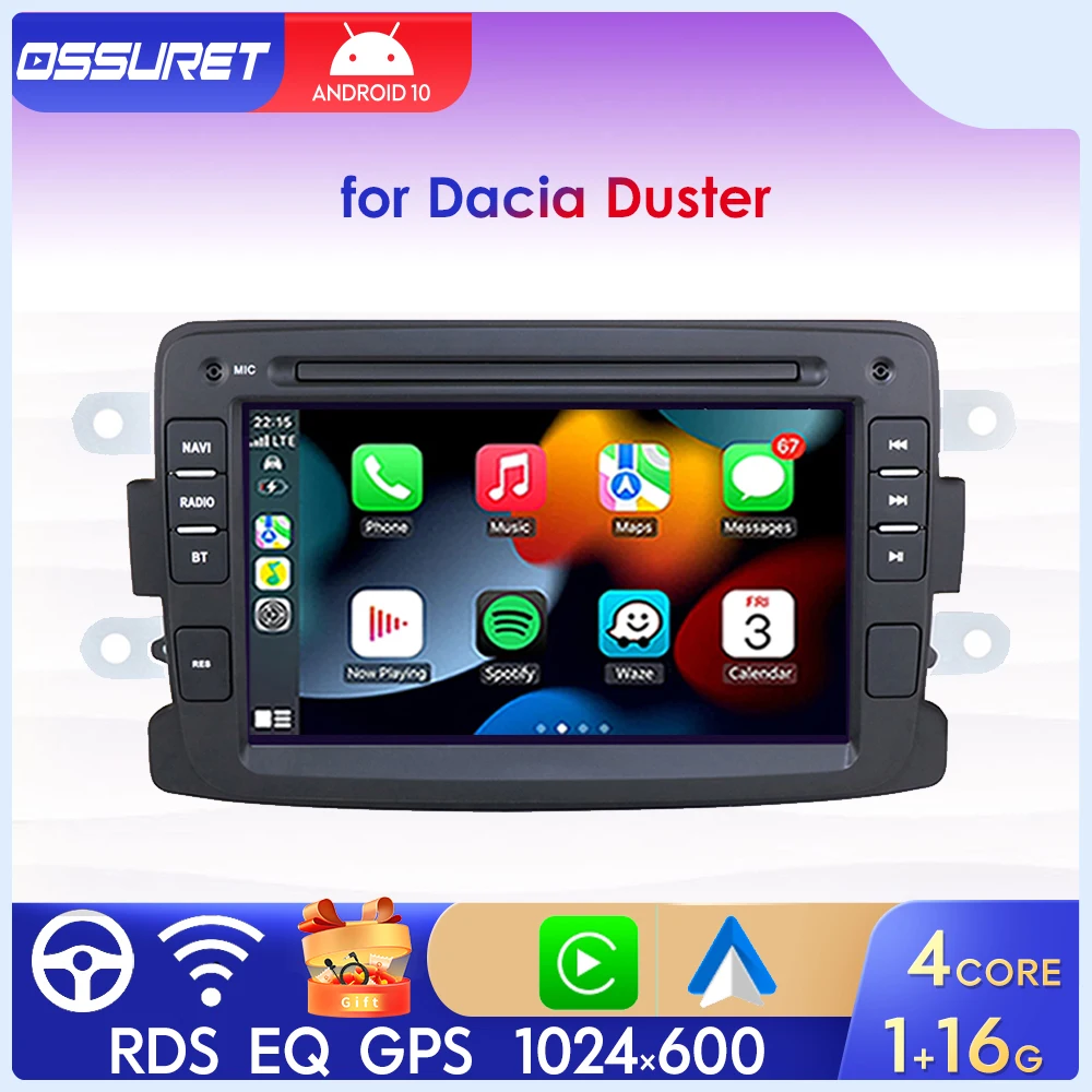 Android 15 Autoradio Für Dacia SANDERO II - 9 Zoll Touchscreen Mit CarPlay & Android Auto