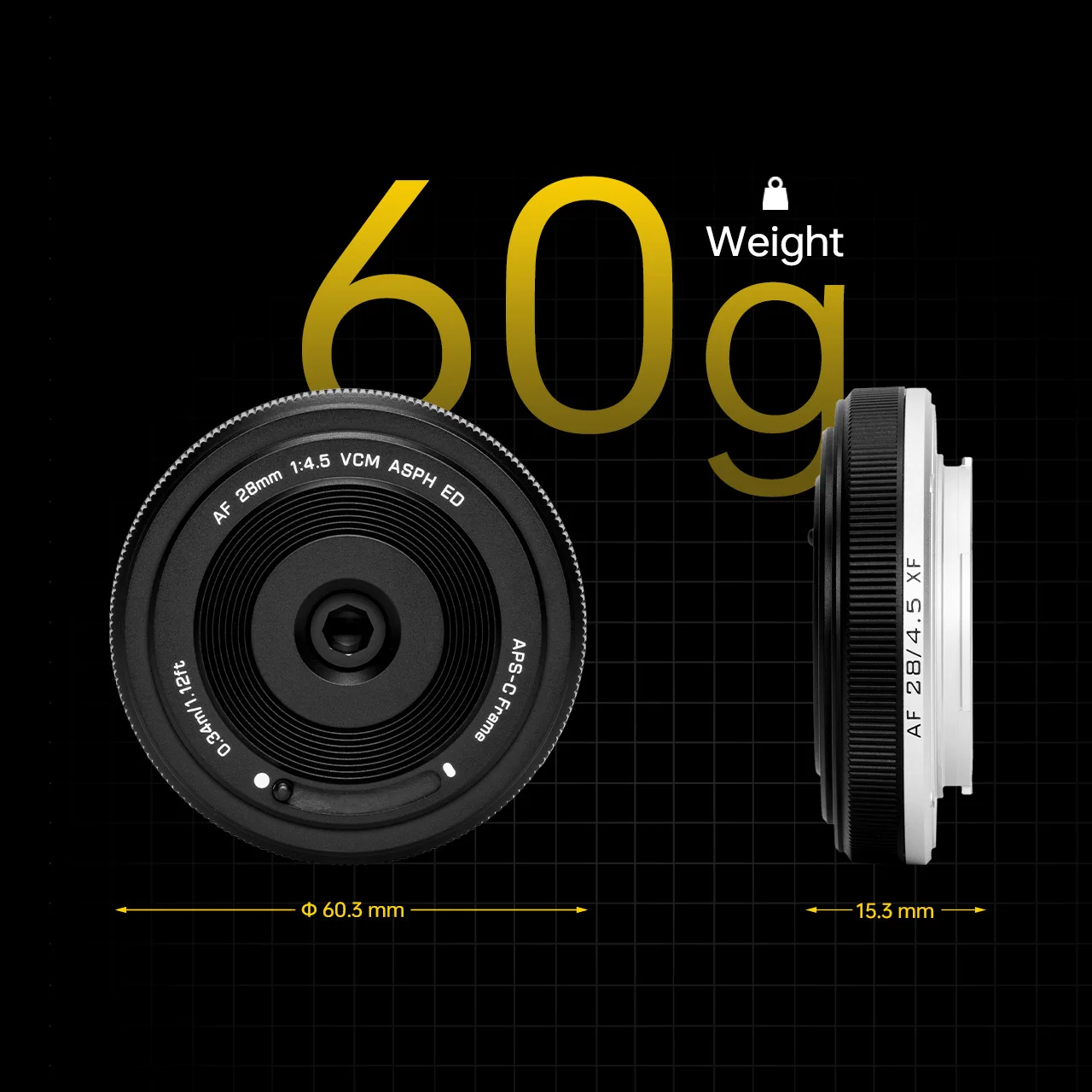 camera lens VILTROX AF 28mm F4.5 Chip Autofocus Full Frame Camera Lens Retro Slim Fujifilm X Sony E Nikon Z Mount