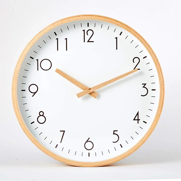 Round Wood Wall Clock Color:I;Sheet Size:10 inch