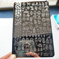 Christmas Nail Stamping Plate Winter Nails Design Nail Art Printing Stencils Nail Stamp Templates Snowflake Nail Template Tools 1