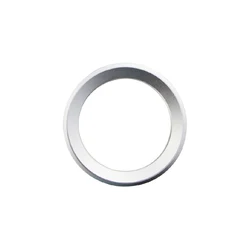 Premium Aluminum Steering Wheel Logo Trim Cover (Silver)
