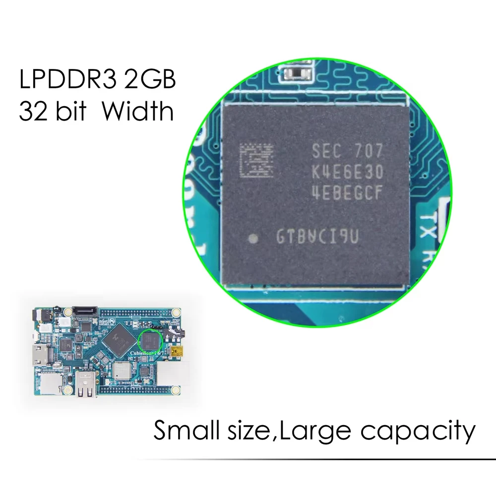 Cubieboard7 Actions SOC S700 ARM Cortex-A53 Quad-Core Mali450 MP4 GPU 2GB LPDDR3