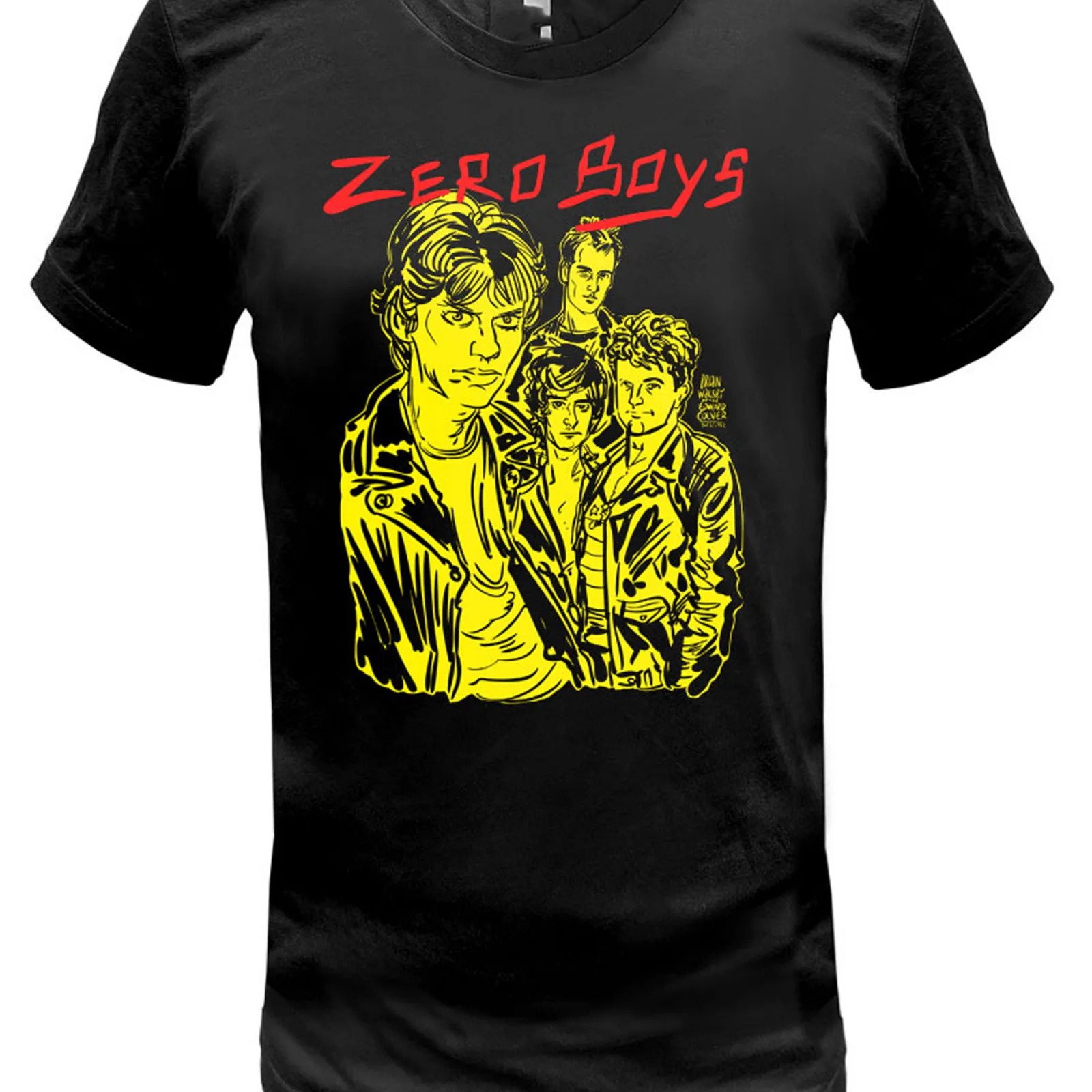 Vtg Zero Boys T-Shirt Caricatura Nera Manica Corta Tutte Le Taglie Da S A 5Xl 3 F1092