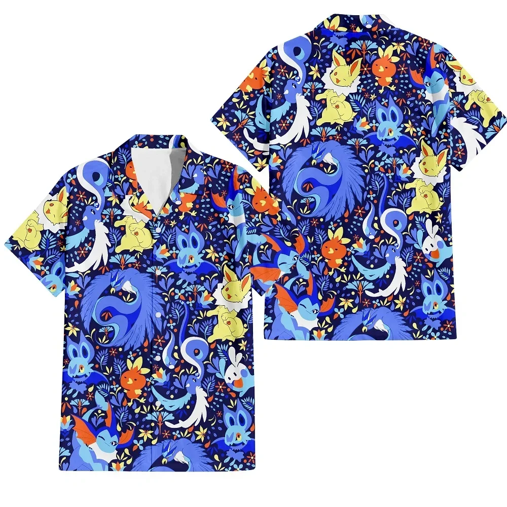 Men Shirts Funny Animal Cartoon Men's T-shirt Hawaiian 3D Print Men's Summer Loose Beach Oversize Short-sleeve T-shirt Clothes