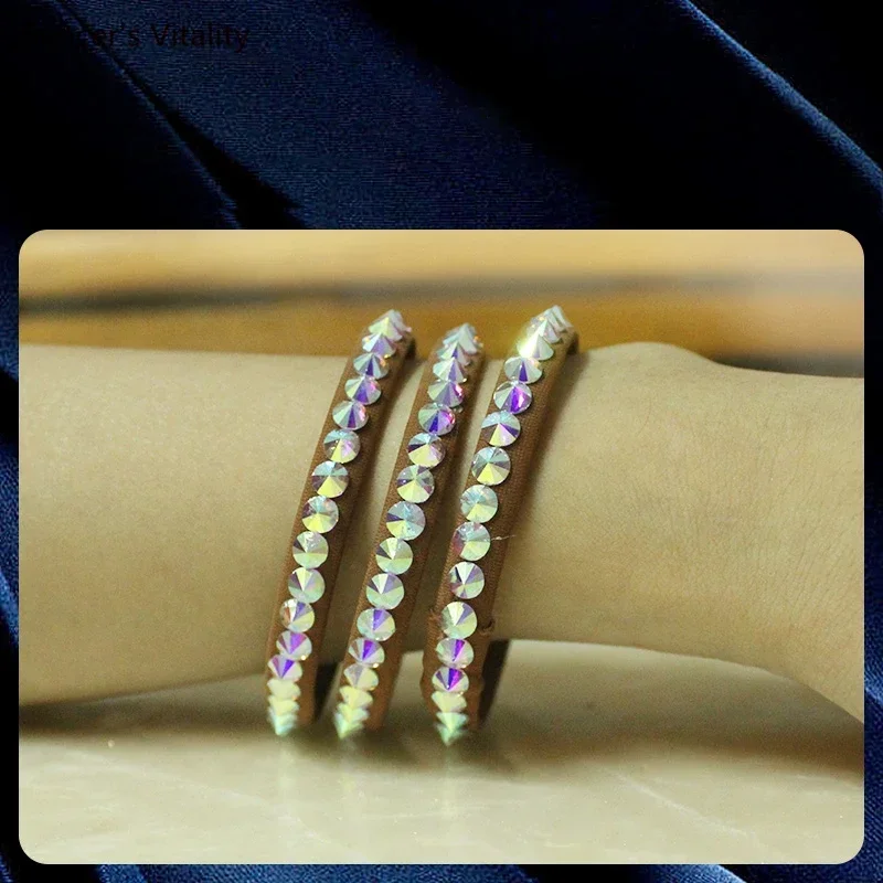 

Latin Dance Bracelet for Women Senior AB Stones Competition Bracelet Rumba Chacha Danceperformance High-grade Accessories 1pcs