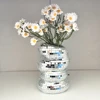 Disco Ball Spiral Vase Unique Glass Tiles Flower Bottle Disco Ball Planter Silver Mirror Vase Home Living Room Office Decor 6