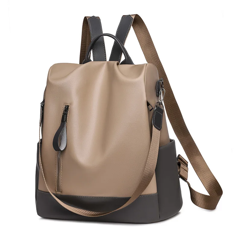 Backpack women's new bag soft leather sense fashion harbor wind student backpack large capacity anti-theft travel bag wholesale