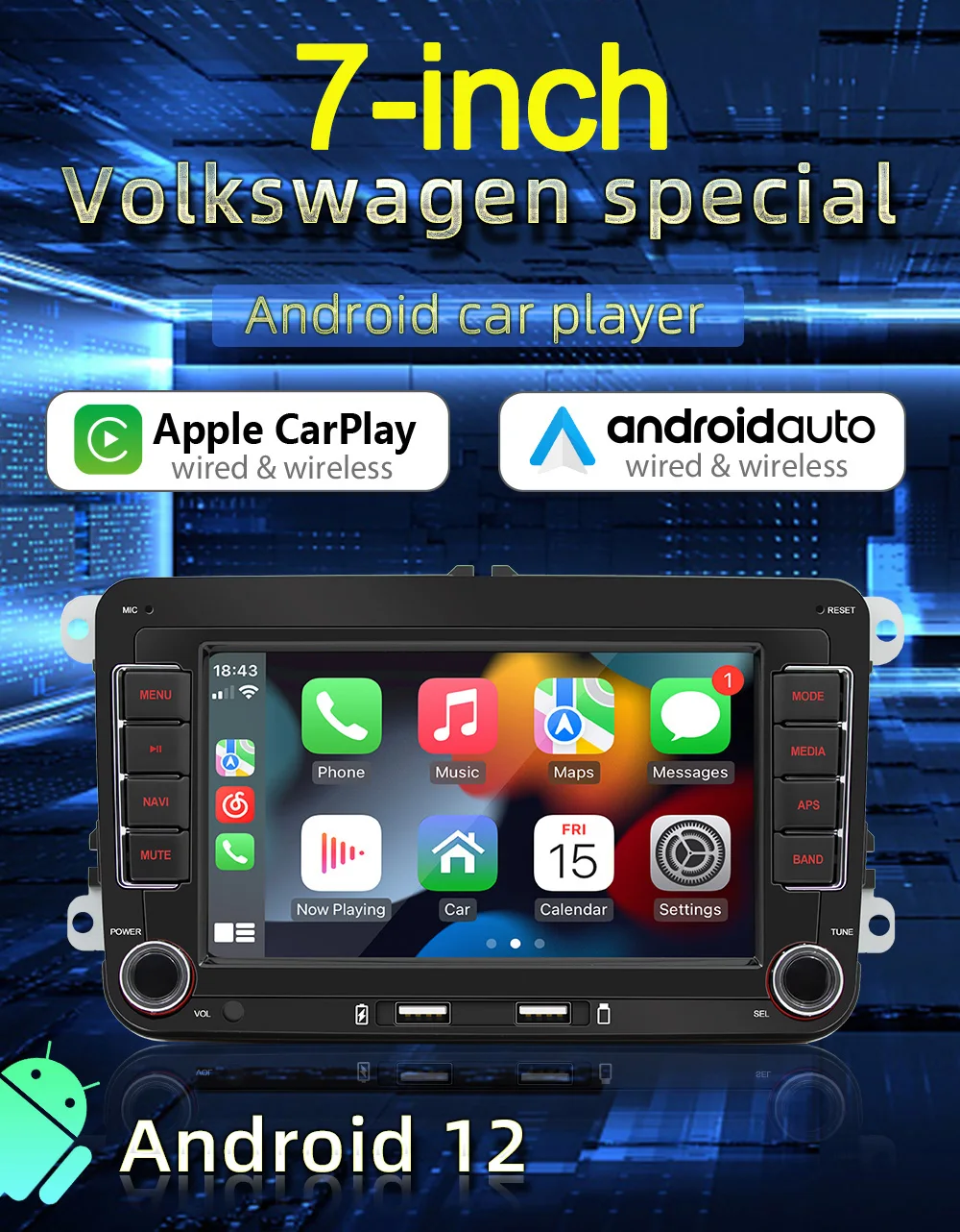 Sb41235dd3ddc4b8d92952d478f0912541 Android 12 Autoradio Multimedia Player 2Din Car Radio for VW Volkswagen Golf 5 6 Passat B6 Jetta MK5 MK6 Car Intelligent Systems