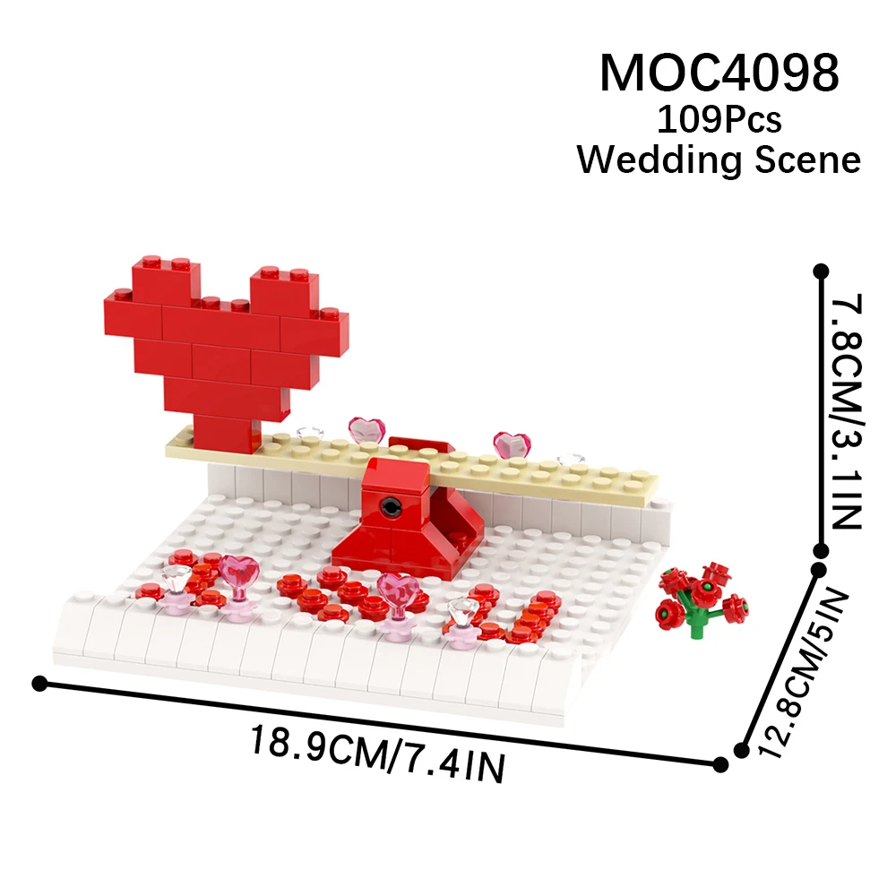 Wedding Chapel-Inspired Building Block Set Decorative Model Building Toys For Kids
