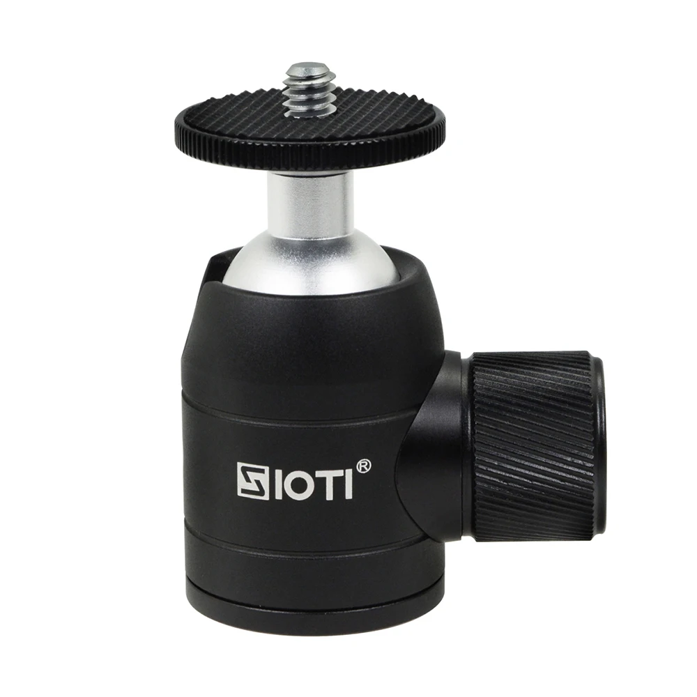 Sioti Tripé Cabeça de Bola Cabeça de Montagem do Tripé-metal Ballhead 360 ° Pan 90 ° Inclinação Tripé Montagem para Gopro Câmera Digital Telefone Celular Luz