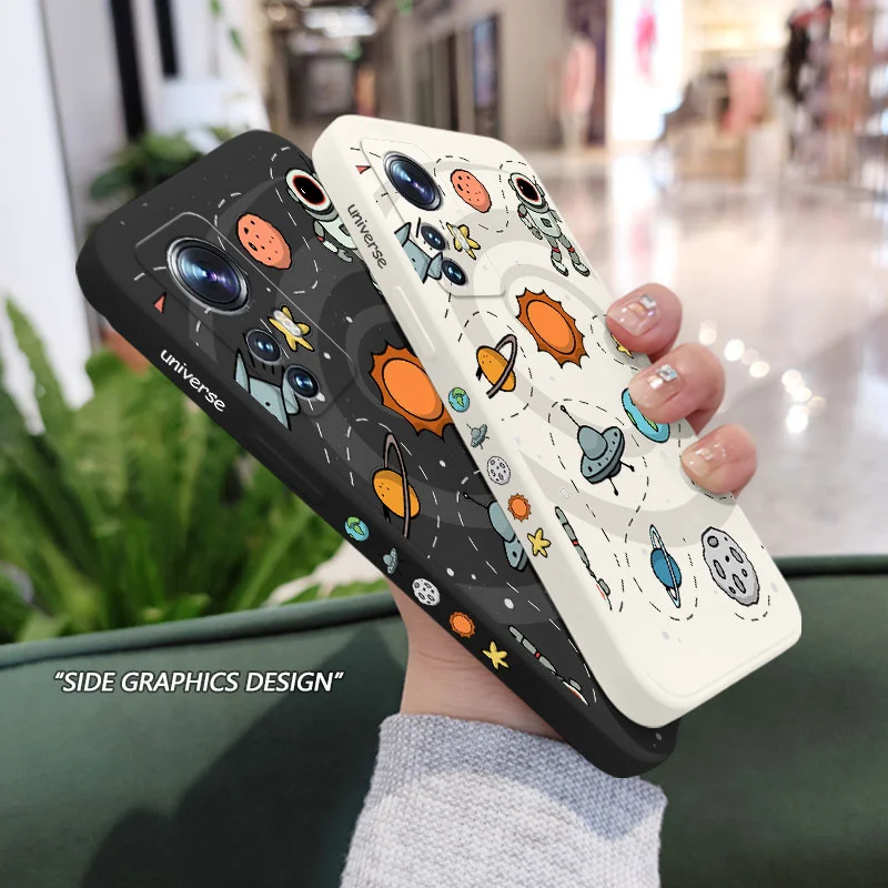 Astronaut-Themed Liquid Silicone Phone Case