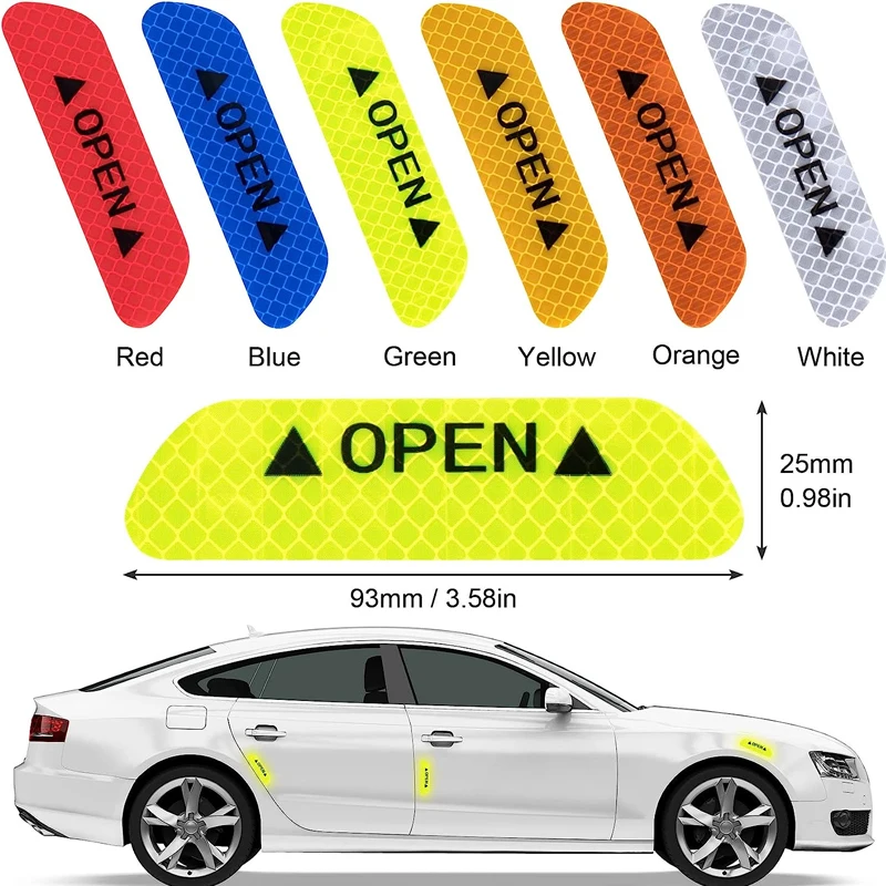 Car Reflective Stickers Night Visibility Warning Reflective Door Open Sign  Tape Adhesive - China Car Sticker, Reflective Stickers