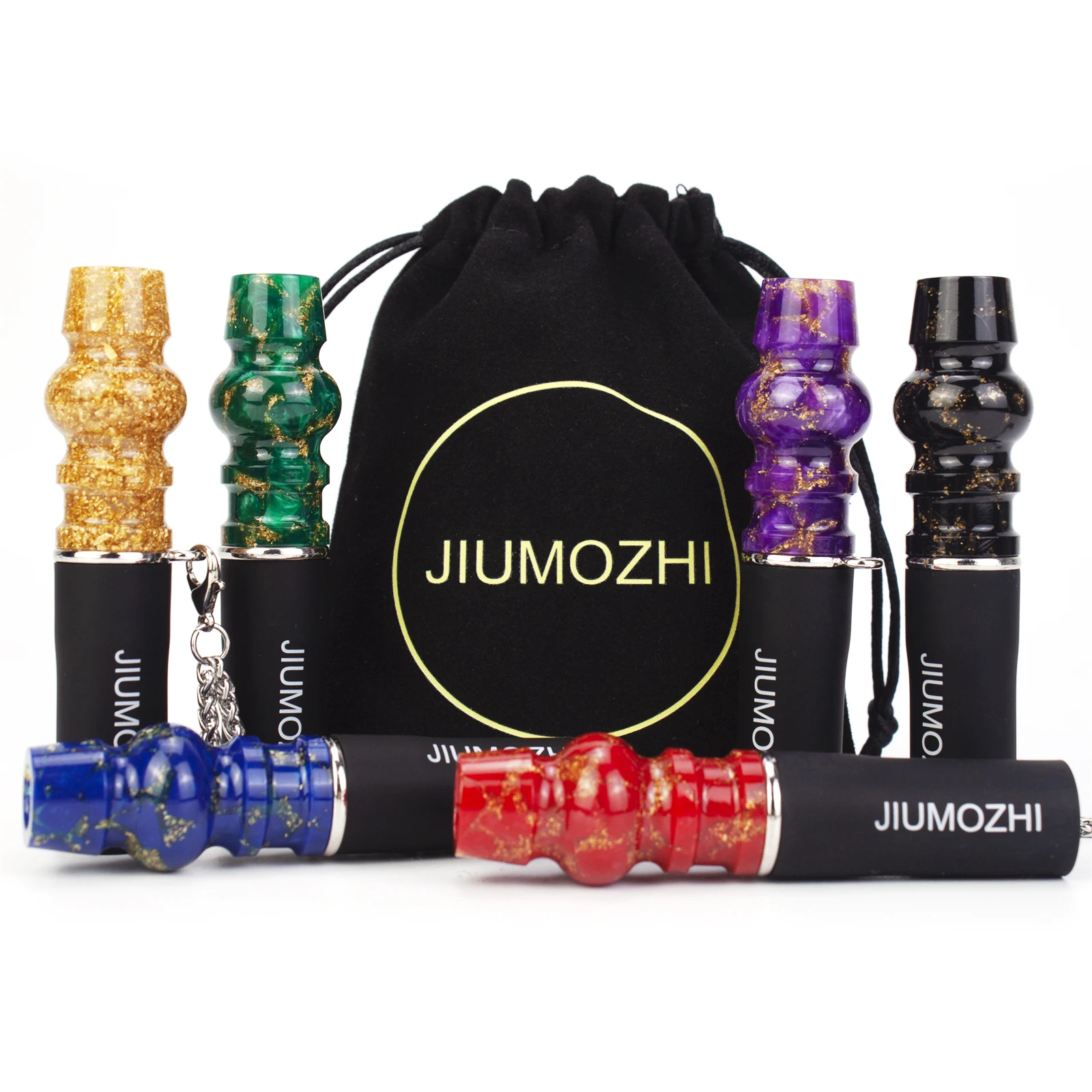 JIUMOZHI Reusable Hookah Mouth Tips with Necklace Jade Shisha Narguile Sheesha Cachimbas Nargile Hookahs Nozzle Mouthpiece