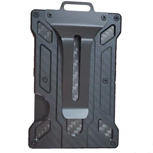  Wallet For Men Slim Aluminum Metal Money Clip with 1Clear window ID Badge Holder RFID Blocking  Holds up 15 Cards with Cash Clip 