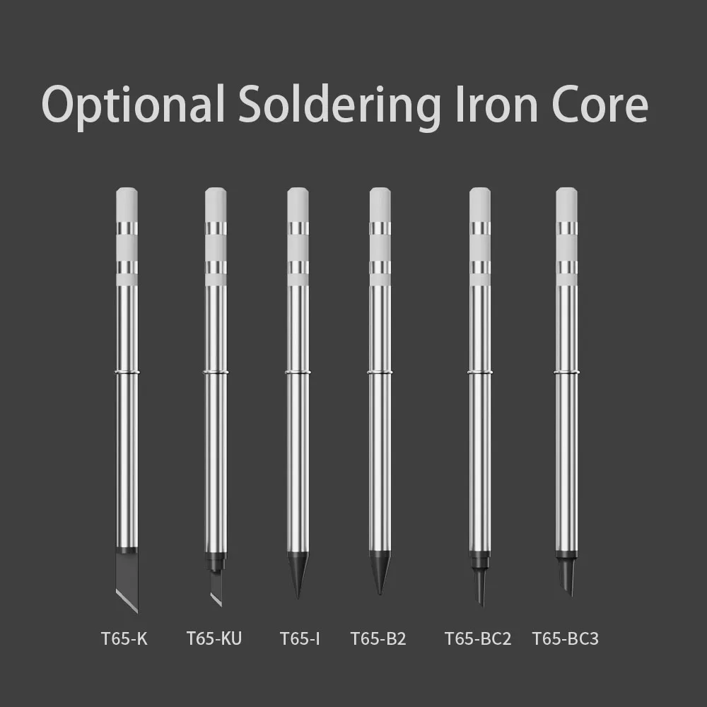 T65-SP DC 90W PD 65W Intelligent Electric Soldering Iron 150-450℃ Rapid Heating Soldering Pen Temp Calibration Voltage Adjust 6