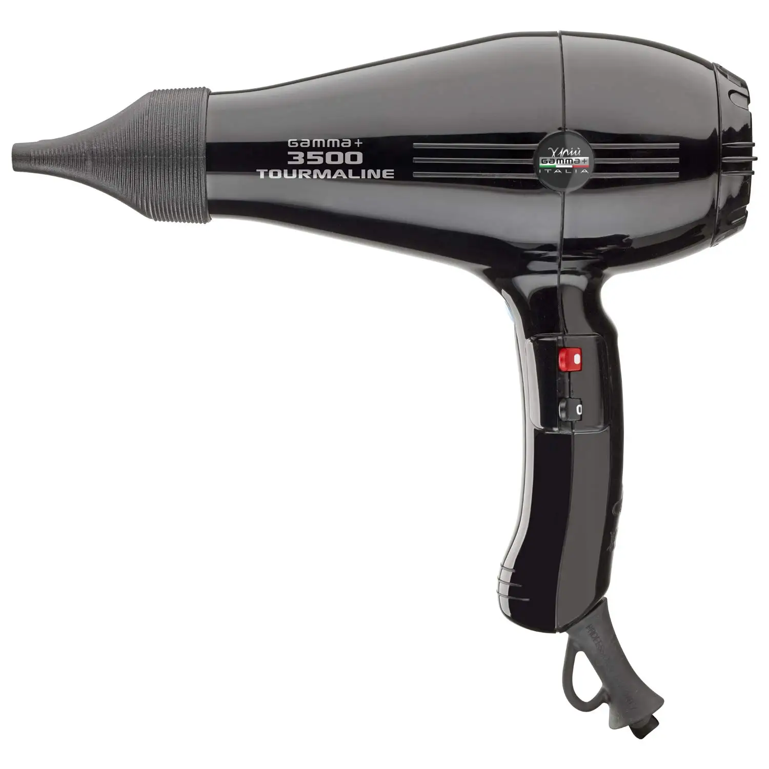 Professional Salon Tourmaline Ionic Hair Dryer, 2 Nozzles, 6 Heat/Speed Settings