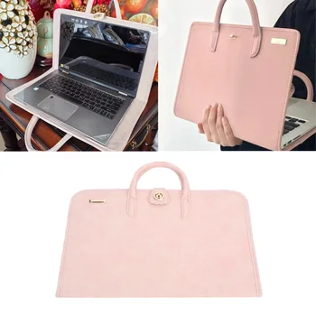 Custodia per Laptop con Manico in PU, Elegante e Impermeabile, Borsa Protettiva con Manico per Laptop da 14 Pollici