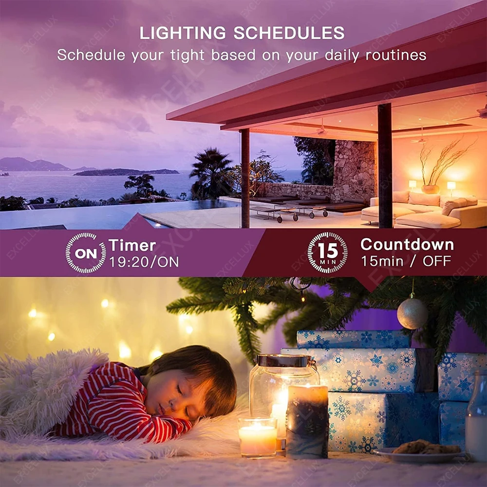 스마트 WiFi Zigbee LED 전구 15W 18W 디밍 가능 E27 RGB+WW+CW 램프 EWelink APP Alexa Google 홈 Smartthings Yandex Alice