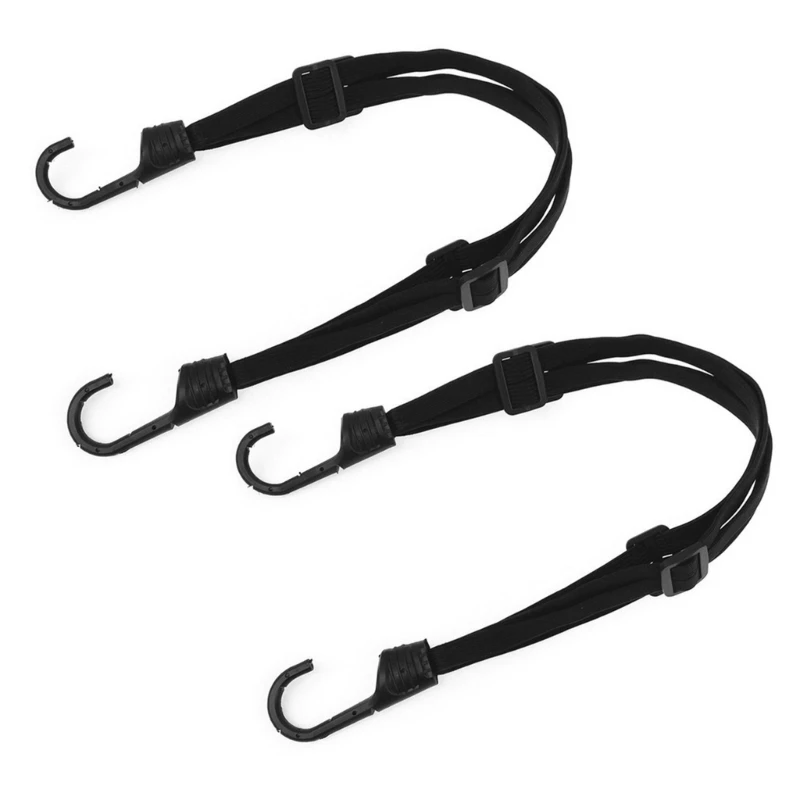 Bicycles Lashing Strap Elastic Luggage Strap Tension Ropes with Hooks 60-170cm Adjustable 2 pcs