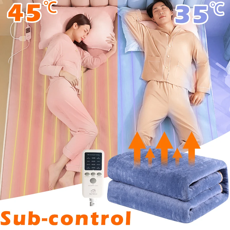 

1.8m Flannel Electric Blanket Thicker Heater Heated Blanket Mattress Double Body Heating Blankets Thermostat Winter Body Warmer