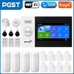 Tuya WIFI GSM Home Security Alarm System for Home 4.3 inch Wireless Burglar Alarm work with Alexa