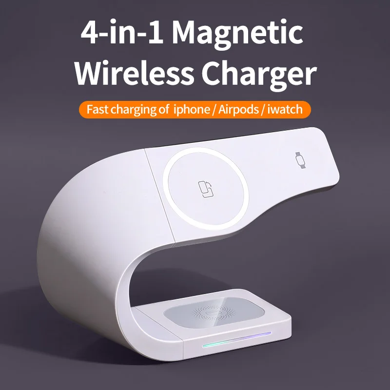 REMAX Magnetic Wireless Charger Stand 15W Induction Universal IP14 Quick Charging Dock For IPhone13 12 iWatchS1-7 SE AirPods cb5feb1b7314637725a2e7: Black|Black 20W Charger EU|Black 20W Charger UK|Black 20W Charger US|White|White 20W Charger EU|White 20W Charger UK|White 20W Charger US