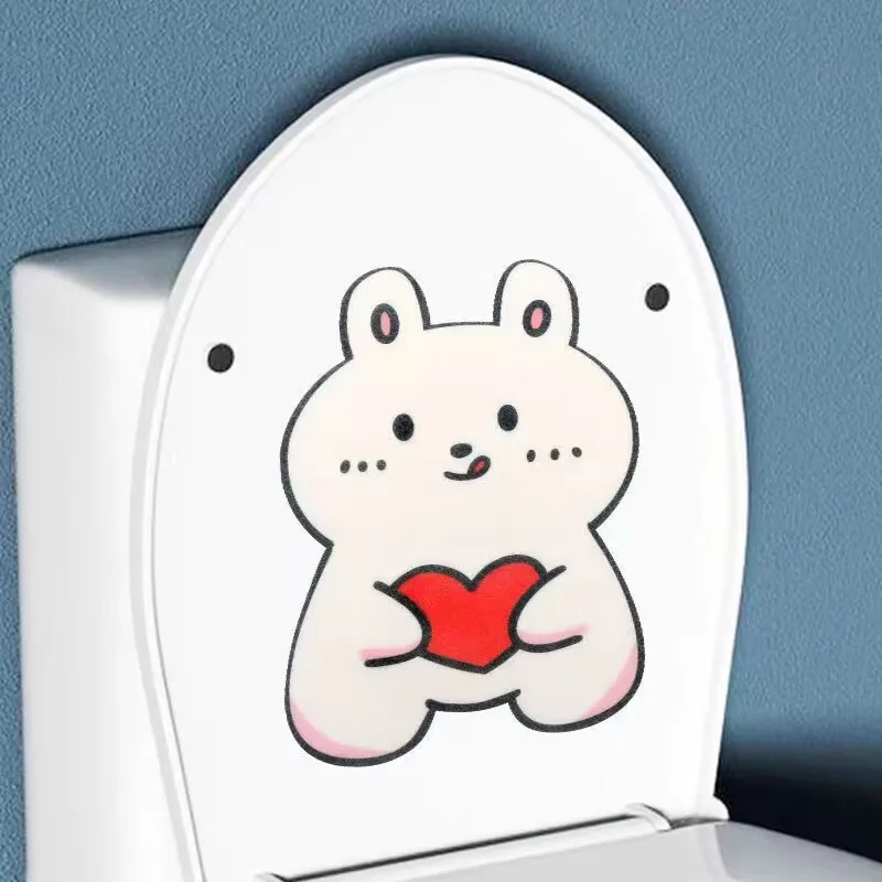 Toilet Deodorant Sticker Cute Cartoon Animal Sticker Bathroom Wall Self-adhesive Removable Wall Stickers