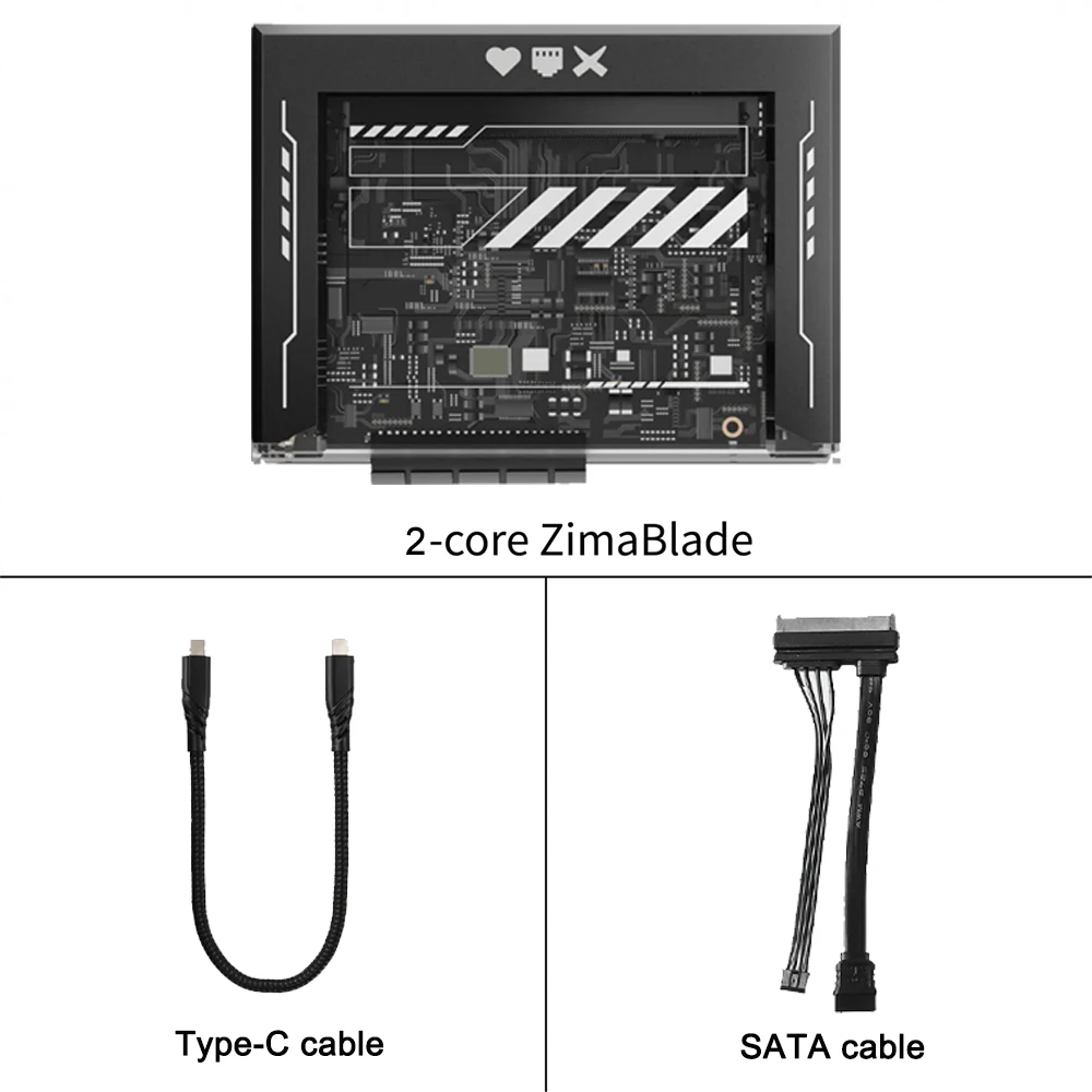 שרת אחסון NAS אישי בודד ZimaBlade לבית מארח אחסון ענן משותף דיסק קשיח CasaOs 16G DDR3L תמיכה בווידאו 1080P