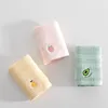 1Pc 26x48cm Fruit Embroidered Bamboo Cotton Solid Color Children Small Hand Face Towel 3
