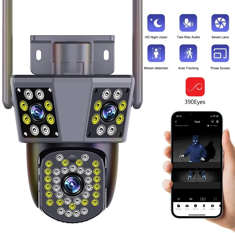 Telecamera di videosorveglianza wireless IP440 WiFi PTZ, 4 MP, zoom