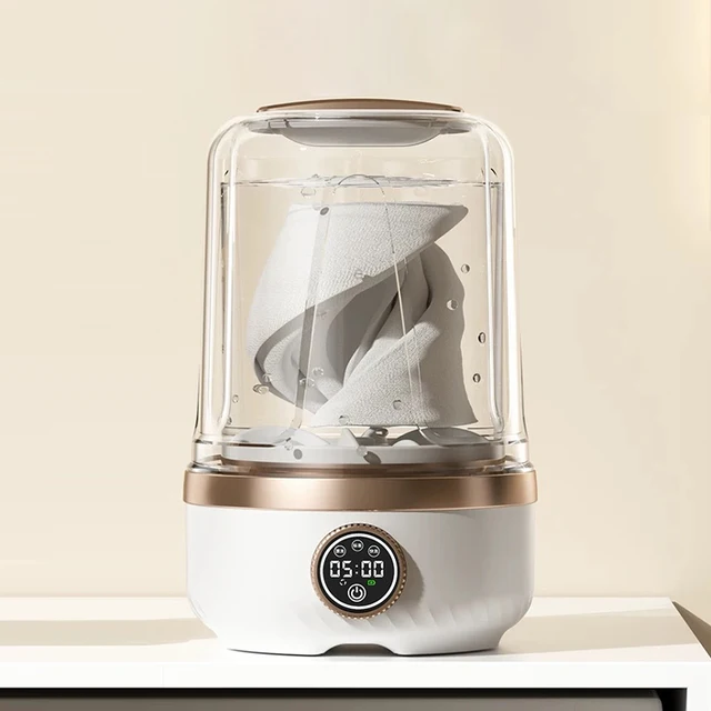 Mini Lave-linge Portable Sans Fil Mi 2L avec Trousse de Lavage Intégrée, Rechargeable, Spécial pour Vêtements de Bébé 1