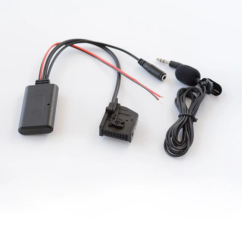 Biurlink 자동차 블루투스 음악 수신기 Aux 어댑터 메르세데스 벤츠 Comand 2.0 APS W203 W209 W211 용 마이크 핸즈프리 케이블 호출