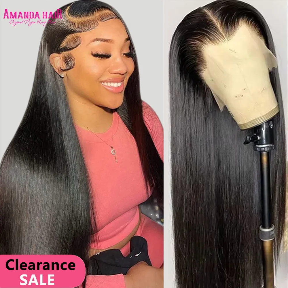 perruque hd lace transparente, 32 30 pouce Straight perruques cheveux humains 220% Densité 13x4/6 Transparent Lace Front Wigs 5x5 Human Hair Lace Closure Wigs perruque brésilienne cheveux humain 100%, livraison 3 jours