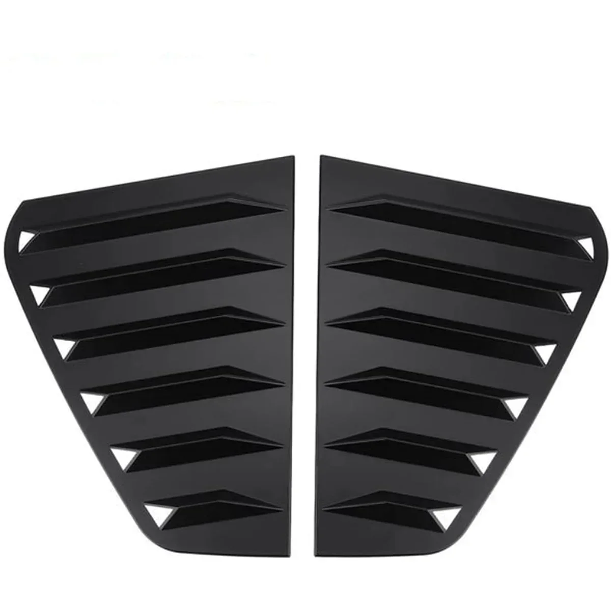 2Pcs Car Rear Louver Window Side Shutter Cover Trim Sticker Vent Scoop Per Volkswagen Vw Golf Mk7 Mk7.5 2014-2019 Gti / Gtd / R