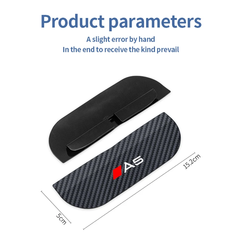 2Pcs Car Side-Rearview Mirror Rain Eyebrow Carbon Fiber Waterproof Cover Visor For Audi A1-A8 TT Accessories