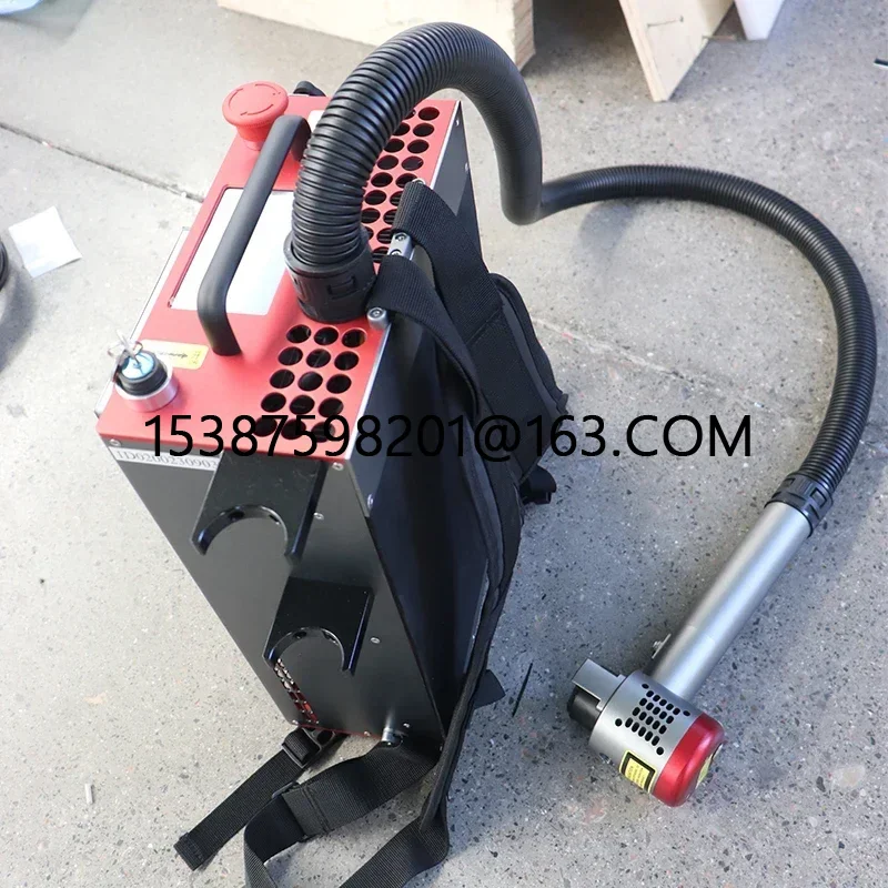 Portable Backpack 100W Rust Oil Removal Pulsed lase Cleaning Machine For Urban Graffiti Wood Metal Stone Brick