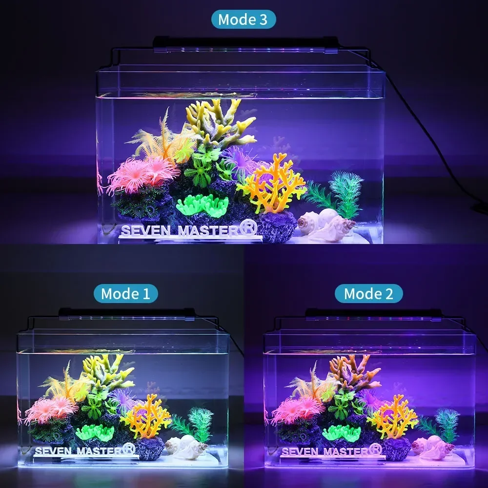 

LED Super Bright Grow Slim Aquarium Aquatic Fish Tank Clip RGB for Light Lamp 31-120cm Lighting Plant Waterproof