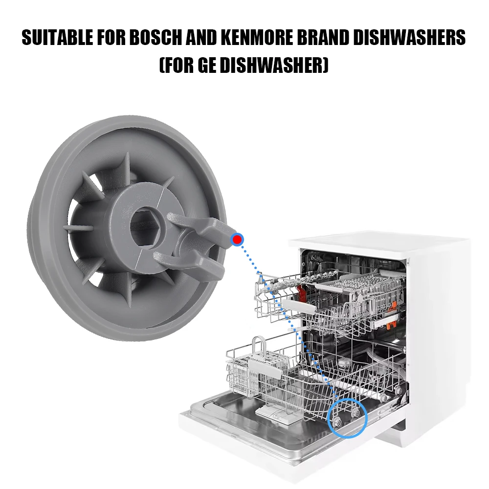 Description Picture 5 of item12pcs Dishwasher Basket Roll Lower Basket Wheels For Bosch For Balay For Siemens For Neff Dishwasher Lower Bottom Basket Wheels