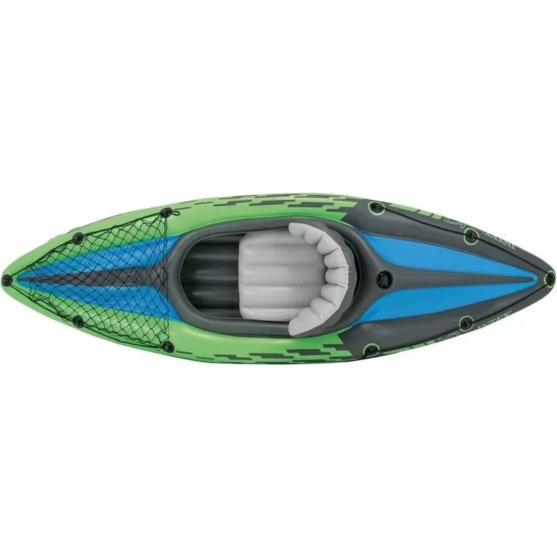 Challenger Super Strong PVC Inflatable Deluxe 86 in Kayak with Paddles & High-Output Pump 4