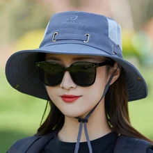 

New Fashion Summer Bucket Hat Cowboy Men Outdoor Fishing Hiking Beach Hats Mesh Breathable Anti-UV Sun Cap Casual Women's Hat