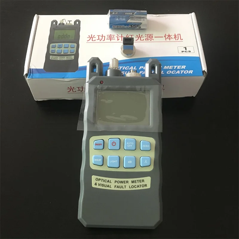 

FTTH Fiber Optic Tool Kit OPM All-IN-ONE Fiber Optical Power Meter With 1mw 5KM Visual Fault Locator VFL Tester AUA-80A 2 IN 1