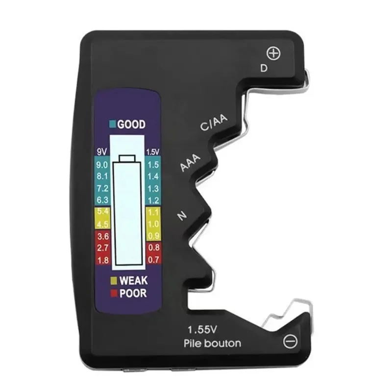 BT-886 Portable Battery Capacity Tester - Digital LCD Display for Lithium Battery Voltage Check, Compact Size for many Batteries
