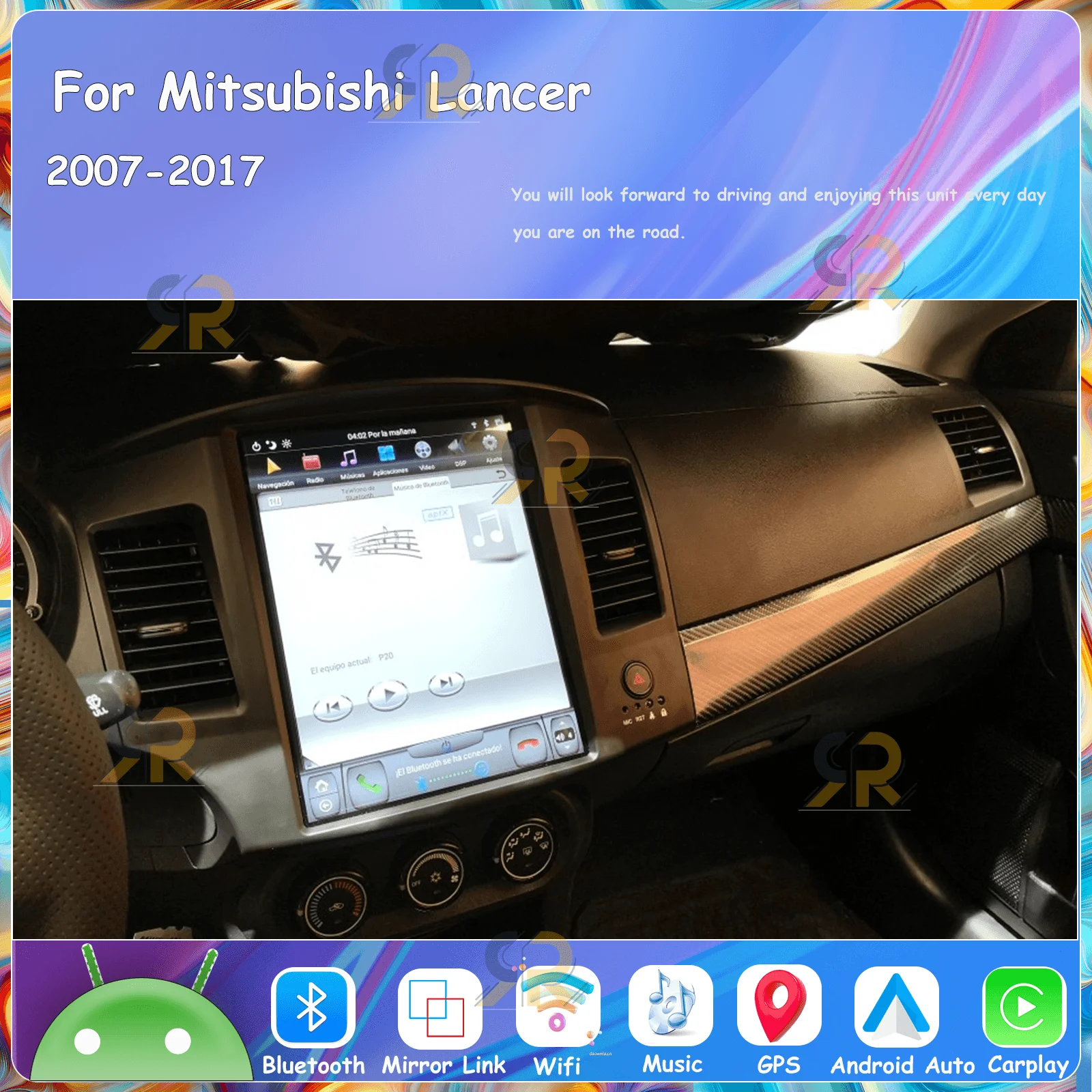 For Mitsubishi Lancer 2007- 1 Din No 2 Din Screen Bluetooth For Car Radio Android Player Stereo Receive Automotive Head Unit