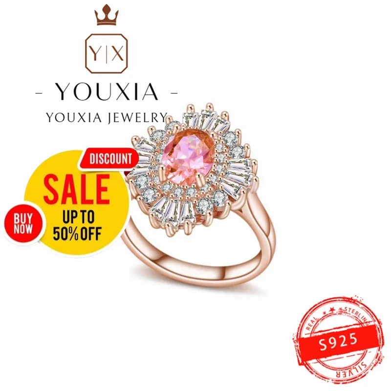 

Hot selling European and American style simple love design party fine jewelry 925 silver ruby Rings for women Jewelry