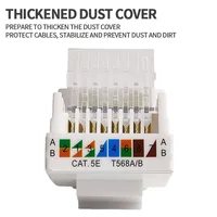 10PCS Cat5e Tool-Less Keystone Jack Connector Adapter, Keystone Module Connector Internet Network Ethernet LAN Cable 5