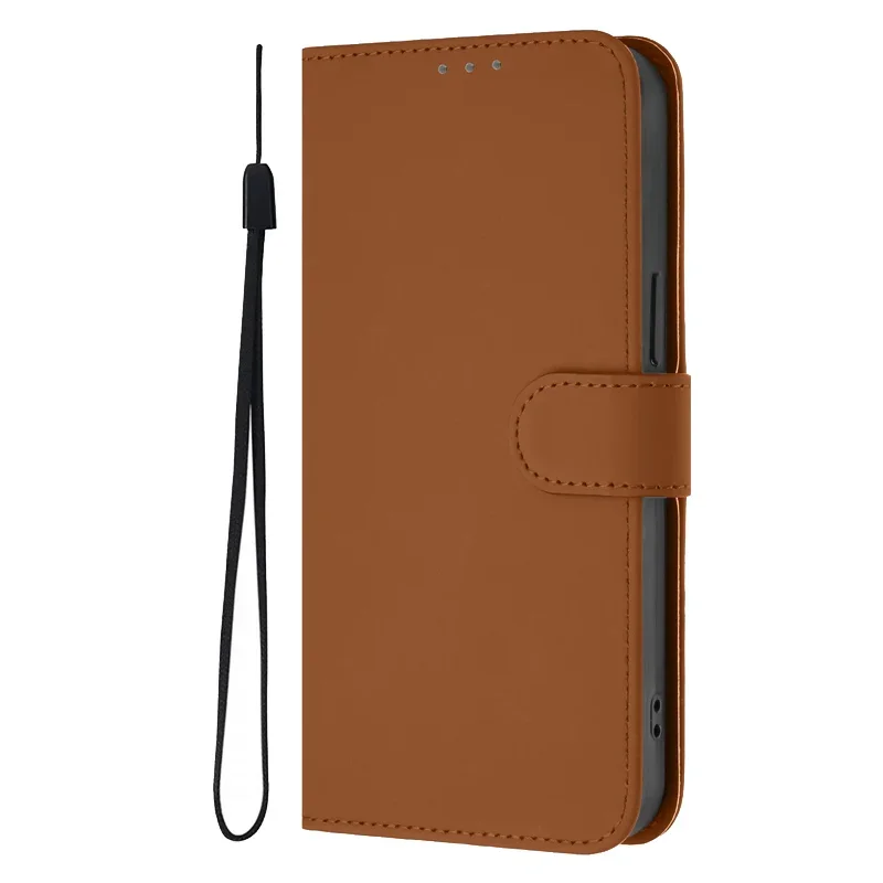 Leather Flip Wallet Case with Magnetic Closure and Card Holder